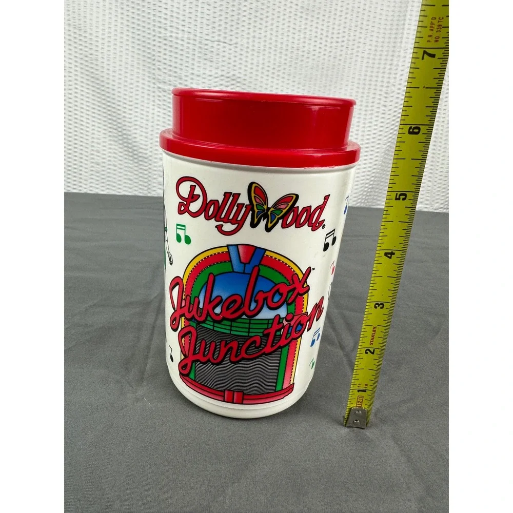 Vintage Dollywood Jukebox Junction Travel Mug Cup Whirley Thermo Hot Or Cold